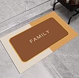 【HIGH-QUALITY FLOOR MATS】Die Oberflächenschicht ist ein High-Tech-Vlies, die glatte Oberfläche ist so konzipiert, dass sie Schmutz und Haaren widersteht, und der Stoff ist langlebig. Der mittlere Teil besteht aus einer Kieselgur-Schaumstoffschicht, die Wasser sofort absorbiert und sich schnell verflüchtigt. Die Unterseite besteht aus Naturkautschuk. Der Teppich ist lässt sich beliebig schneiden und rollen und ist leicht zu lagern.