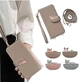 AeroLumin 対応 iPhone SE ケース 手帳型 ショルダー おしゃれ iPhone SE3 スマホケース 可愛い 猫柄 ねこ ストラップ 肩掛け iPhone SE2 ケース アイフォンse スマホカバー 第2世代 第3世代 iPhone8/iPhone7/iPhone6/6s 手帳型ケース 兼用 斜めがけ カード収納 スタンド機能 マグネット式 高級PU 肌感レザー 手作り