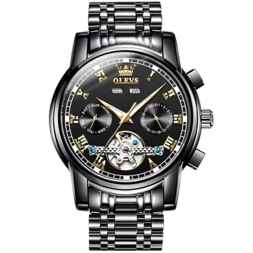 Image of OLEVS Watches for Men Stainless Steel Business Dress Large Easy to Read Analog Watch Waterproof Luminous Casual Luxury Men Watch