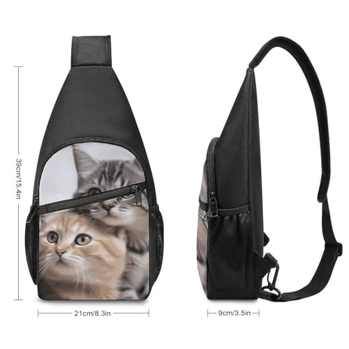 Bolso tipo sling casual para pecho y hombro unisex miniatura 2