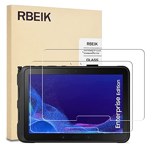 RBEIK [2PACK] Samsung Galaxy Tab Active Pro 10.1 Screen Protector, 9H Hardness Tempered Glass Scratch Resistant Bubble Free Screen Protector for Galaxy Tab Active Pro 10.1/ Active 4 Pro 10.1