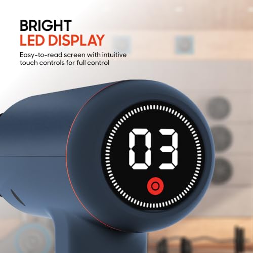 Image of Sharper Image PowerBoost Max Massage Gun [2026 Version] Anti-Stall Deep Tissue Percussion Massager| 7 Speeds| Workout Muscle Recovery| Pain Relief| Back & Shoulder Massage Tool| Gifts for Men Women