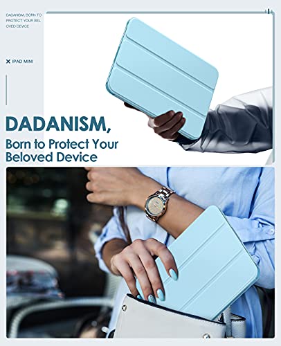 Dadanism Ipad Mini 6 Case Ipad Mini 6Th Generation Case With Pencil Holder, Support Apple Ipencil Charging Soft Tpu Back Cover Smart Shell For Ipad Mini 8.3 Inch 2021, Auto Wake/Sleep, Blue #TOP7