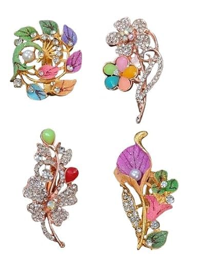 Trendy Brooch saree pin combo pack of 4 for Women and Girls - Random Model-image-19