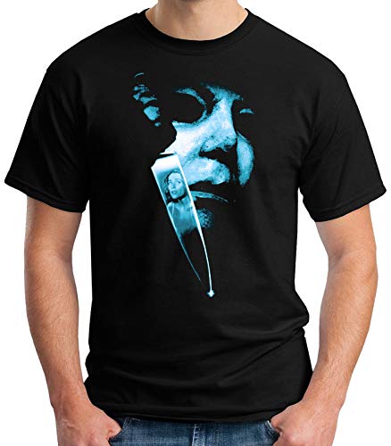 Desconocido 35mm - Camiseta Hombre Michael Myers - Halloween - Slasher - Terror - Negro - Talla XXL