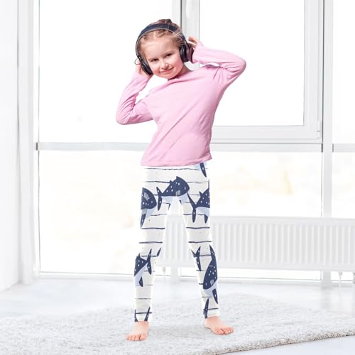 Toddler Girls Leggings Printed Yoga Pants Leggings Cartoon Shark on Strips for Kids4