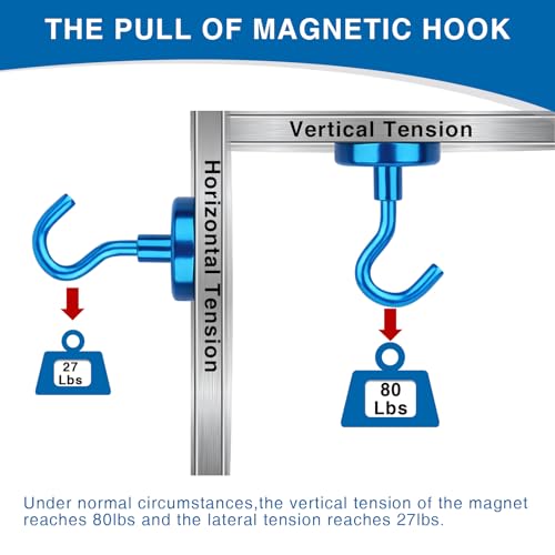 image for LOVIMAG Cruise Ship Essentials, 80lbs Magnetic Hooks for Cruise Cabins
