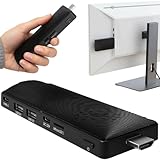 Mini Pc Stick Computador Portátil Intel Celeron 8GB RAM eMMC 128GB, Wifi Bluetooth Entrada HDMI 2.0 RJ45, Computador para Escritório PDV Ponto de Venda