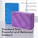 H&S Yoga Blocks Set of 2 - High Density EVA Foam Yoga Brick - Pilates Block Pillow - Yoga Block Set - Gym Accessories and Exercise Equipment - Meditation Cushions - Purple & Blue