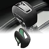 FDAIUN Car Automatic Gear Shift Knob Cover Shifter Protector Gear Shift Headgear Alcantara Style Interior Trim Accessories for Volvo XC60 XC90 S60 V60 S90 V90 (Black)