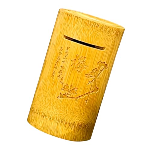 KOMBIUDA Hucha Creativa Bambú De Dinero Decoración Hogar Oficina Aula Alcancía De Bambú Decoración