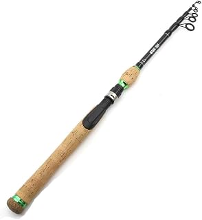 Jian1004 Caña de Pescar Caña de Pescar de Carbono con Mango Extensible de Madera Blanda for lubina y pez Negro para Pesca en Agua Salada y Dulce(1.8m)