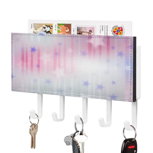 SanTyoh Metall Peddler Schlüssel Rack Aufhänger Mit Organizer Dream, Star-Spangled Banner, Abstract 18 * 11cm