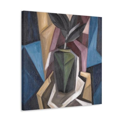 Vase vert et feuilles art moderne de Marsden Hartley grand cadre mural carré