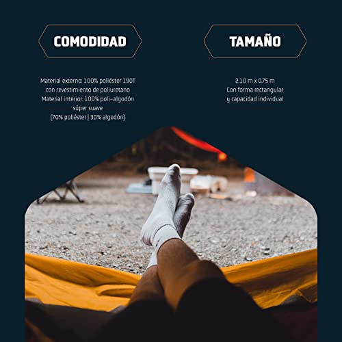 NTK, Saco de Dormir 2,10m x 75cm, Poliéster Resinado e Algodão, Para Acampamentos e Trilhas, Freedom