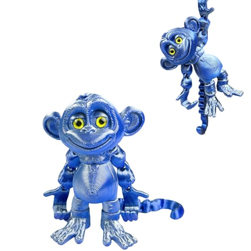 MAVLENT 3D Printed Monkey Animals Toys - 1PC Flexible Fidget Toys for Adults, Home Office Decor, Stocking Stuffers Bulk, Birthday Party Halloween