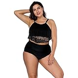 Diseño único: Vintage de dos pieza, con estampado, cintura alta, tallas grandes, correas ajustables, hueco, acolchado elástico y suave, no extraíble.Todo puede mostrar su curva más sexy.