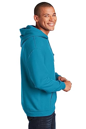 Image of Gildan Men's Heavy Blend Drawcord Hooded Sweatshirt, Safety Pink