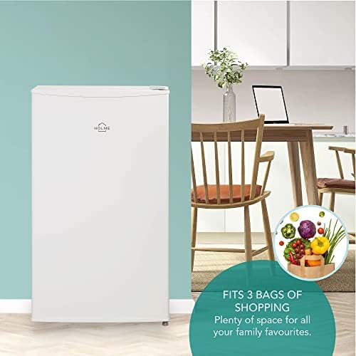 Holme HUCFZ48W Under Counter Freestanding Freezer, 60 Litre Capacity, 48cm Wide, White with 3 Drawers & Reversible Door (White)