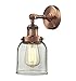 Innovations Lighting 203-AC-G52 Small Bell - 12 Inch 1 Light Wall Sconce, Antique Copper Finish with Clear Glass