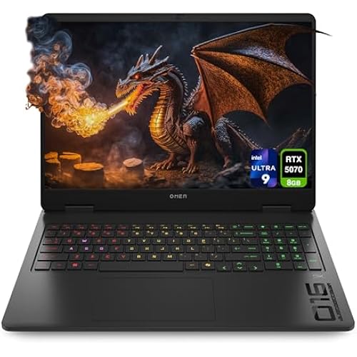 HP OMEN 16 Gaming Laptop, Intel Ultra 9-285H, 32 GB DDR5 RAM, 2 TB PCIe SSD, 16" WQXGA (2560x1600) 240Hz Display, Nvidia G-Force RTX 5070, RGB Backlit Keyboard, W11 Home, Shadow Black