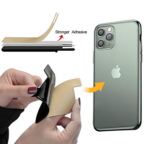 Shanshui Phone Card Holder, Silicone Phone Wallet Stick On Credit Card Holder Phone Pocket For Almost All Smartphones（Black,White,Grey/3Pcs） #TOP2