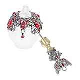  Cabilock Bouteille de Parfum Ancien Bouteille d\'huile Essentielle première réutilisable parfums Support de Stockage de Parfum Bouteilles de Parfum Vintage Bouteille de Voyage Un Verre Rouge