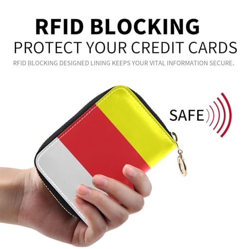 BGXW North Ossetia–alania Flag RFID Credit Card Holder Wallets for Women, Leather Zipper Card Case Accordion Wallet for Women Girls2