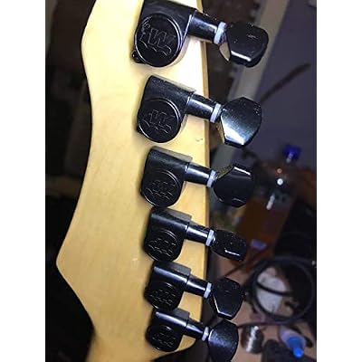 Wilkinson 6 Inline Black E-Z Post Guitar Tuners Tuning Keys for Strat Tele