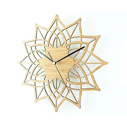 Horloge murale en bois grand cadran lisible sans bruit de tic-tac - 3