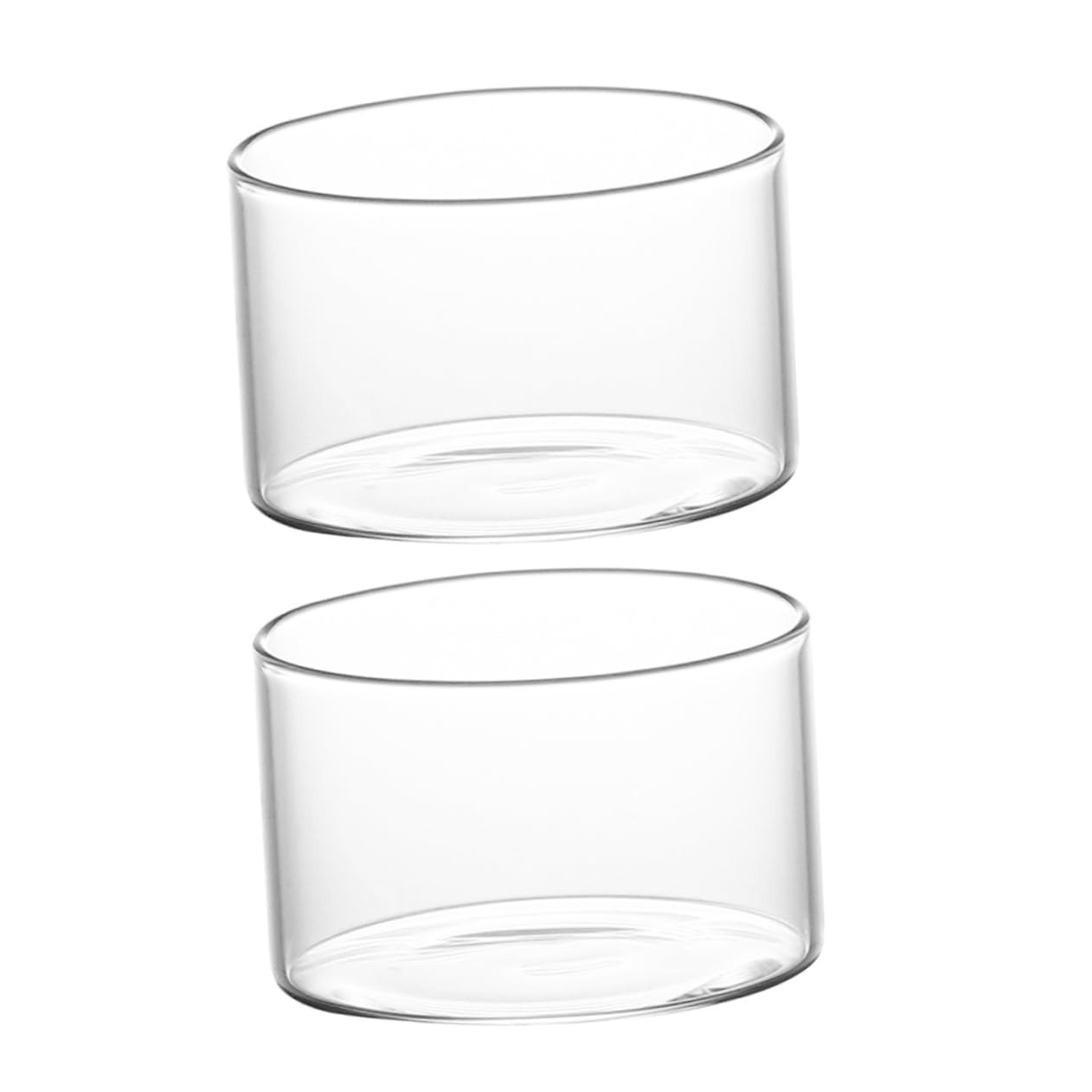 Healeved 2pcs Pudding Mold Cups Candy Dish Dessert Serving Cup Clear Bowl Paper Bowls Clear Cups with Lids Dessert Accessory Bowls with Lids Dessert Containers Transparent Glass