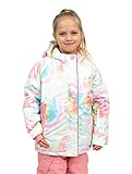 Therm Girls Winter Coat, Kids Waterproof Ski and Snow Jacket (RAINBOW, 12)