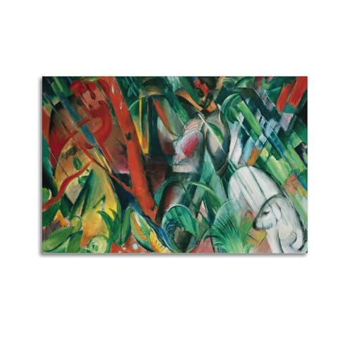 Art posters Franz Marc In The Rain deco murale salon tableau expressionniste