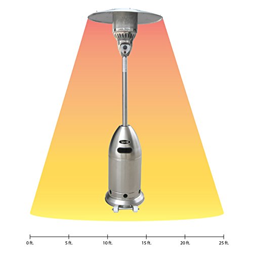 Dayno-Glo Dyna-Glo DGPH202SS Premium Stainless Steel Propane Patio Heater - 48,000 BTU