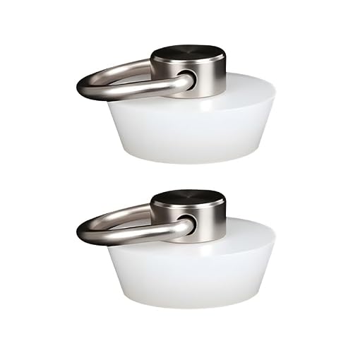 White Drain Stoppers, Bath Sink Plug (28mm)