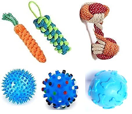 Pet Believe Puppy and Dogs Chew Rope Squeaky Teether Ball Toys (Combo of 6) (B08C736BS7) Amazon Price History, Amazon Price Tracker