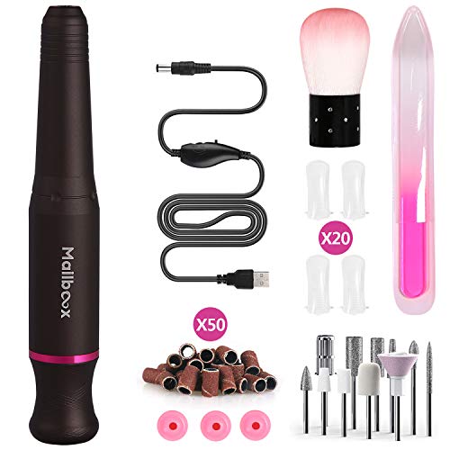 iyesku Electric Nail Drill for Acrylic Nails File,Acrylic Nail Drills Nails Machine Professional and Portable Nail Drills with Everything, Electric Pedicure Nail File Kit-Purple