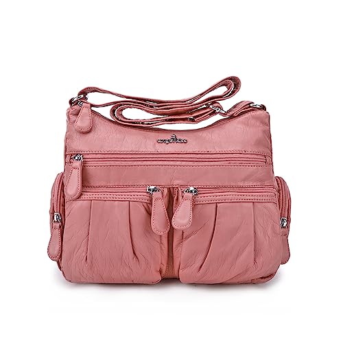 Angelkiss Crossbody Bags for Women, Ladies Shoulder Handbags and Purses Medium Faux Leather Pocketbooks - Main Image