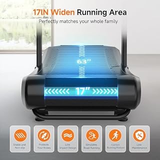 RUNOW Curved Treadmill with 4 Resistance Levels Non Motorized Manual Treadmill with LCD Display,Self Generated Air Runner for Home & Commercial Use 450LBS Capacity