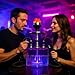 NBILIC Acrylic Cube 2 Hose Shisha Large Hookah Set with Everything Included, Large Cloud Performance LED Light Hookah Machine, Perfect for Parties & Travel (Purple)