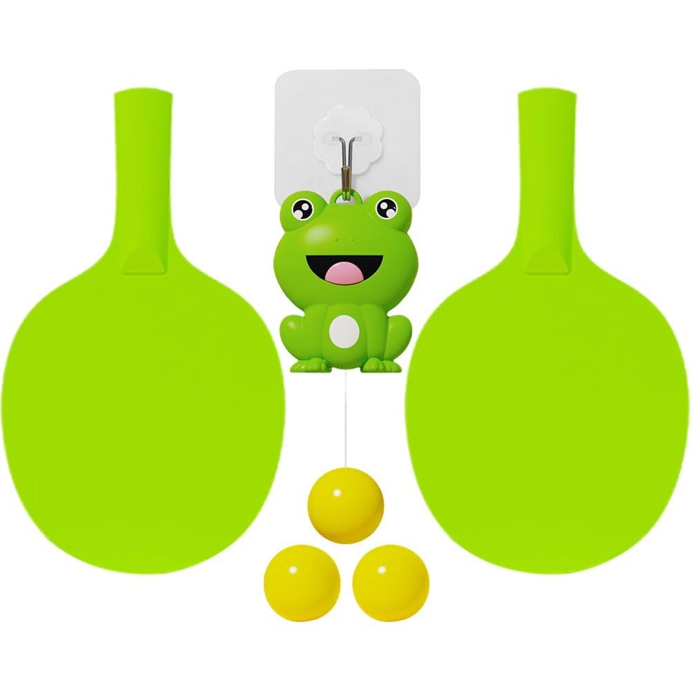 Amazon.co.jp: ハンギングポントレーナーキット カエル形状 卓球セット
