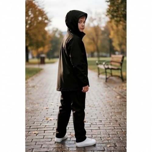 Image of Trustous Boys PVC Double Layer Waterproof Raincoat Kids Boys Waterproof PVC Double Layer Raincoat|Boys Transparent PVC Double Layer Rainwear|Boys Heavy Duty PVC Double Layer Raincoat