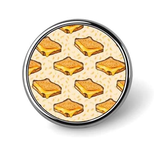 Broche redondo para sándwich de queso a la parrilla, broche de solapa, alfileres de solapa, accesorios de vestir, boda, cumpleaños, para hombres y mujeres