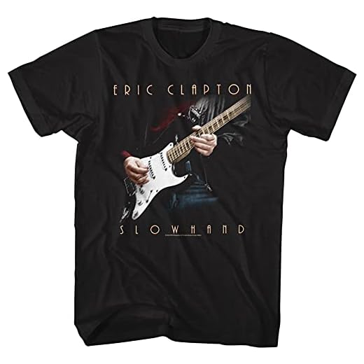 American Classics Eric Clapton Musician Slowhand Guitar Adult Short Sleeve T-Shirt Graphic Tee Black