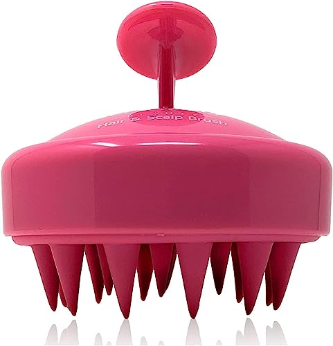 BBC Scalp Massager Shampoo Brush For Hair Washing, Silicone Head Massager Brush, Shampoo Scalp Shower Hair Brush Hair Washing Massager Brush (Pink)