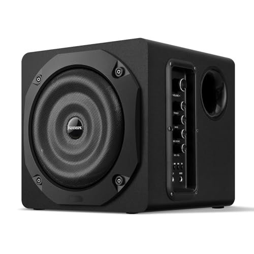 ZQMMSPK Altavoces para computadora con subwoofer, sistema de altavoces para juegos 2.1 para PC de escritorio, graves profundos de 6.5 pulgadas, Bluetooth 5.3, AUX/RCA/óptico/coaxial, sonido envolvente - imagen 2