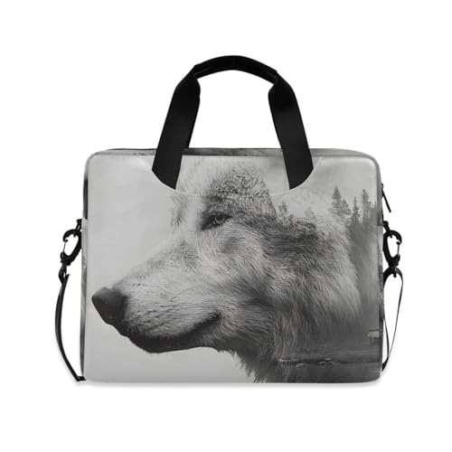Bolsa maletín para laptop con estampado y múltiples bolsillos miniatura 1