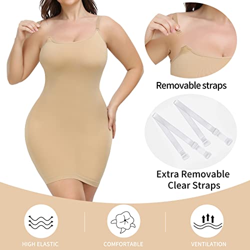 Joyshaper Women Slimming Full Slip For Under Dresses Full Body Shaping Control Slip Shaper Beige #TOP3