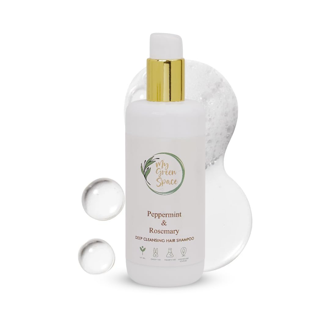 Peppermint Rosemary Shampoo | For Damaged and Weak Hair | ControlsFrizz | Hair Fall Control | Anti-Dandruff Shampoo | Unisex | 250 ml