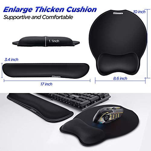 image for Gimars Upgrade Enlarge Superfine Fibre Soft Smooth Gel Ergonomic Mouse